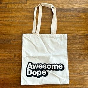 Awesome Dope Cream Canvas Medium Tote Bag